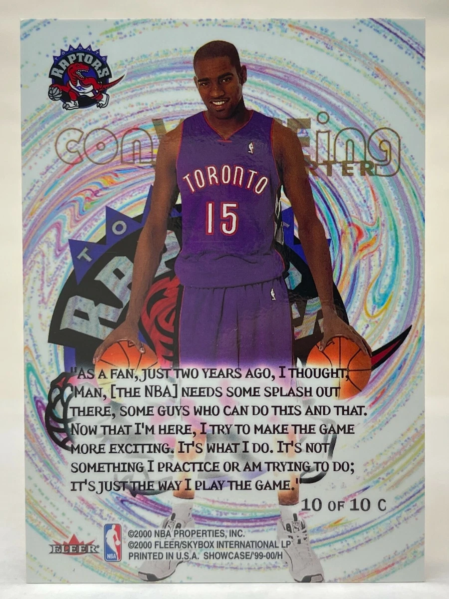 2000 Flair Showcase Basketball Vince Carter ConVINCING Insert Card