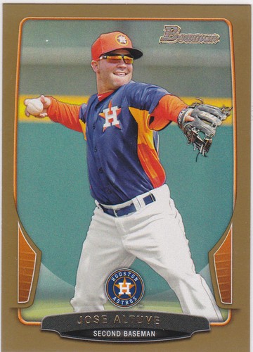 JOSE ALTUVE Houston Astros BOWMAN TARJETA INSERTADA DORADA Béisbol ¡CAMPEONES DE LA SERIE MUNDIAL! - Imagen 1 de 2