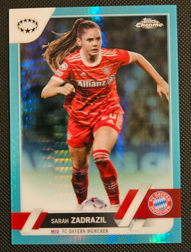 2022-23 Topps Chrome UEFA Women's Aqua #48 Sarah Zadrazil! - Picture 1 of 2