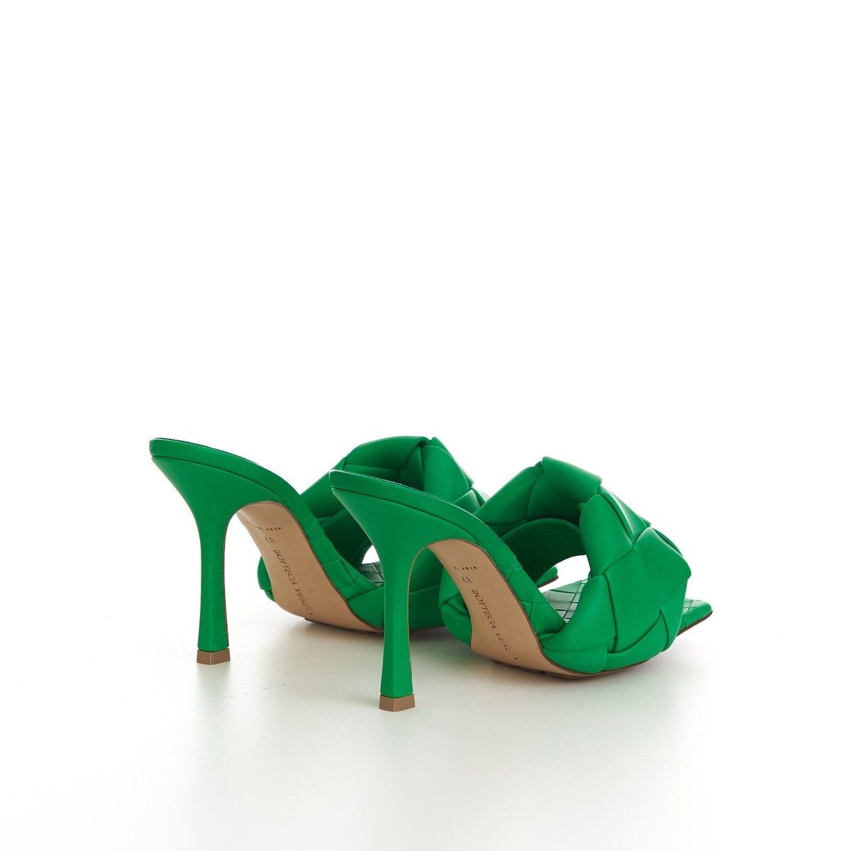 BOTTEGA VENETA Lido Sandal グリーン BOTTEGA VENETA 1500$ Lido Sandals Mules - High Heel, Grass Green