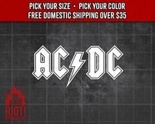AC/DC Logo Decal for Car Band Logo Sticker for Laptop Hard Rock