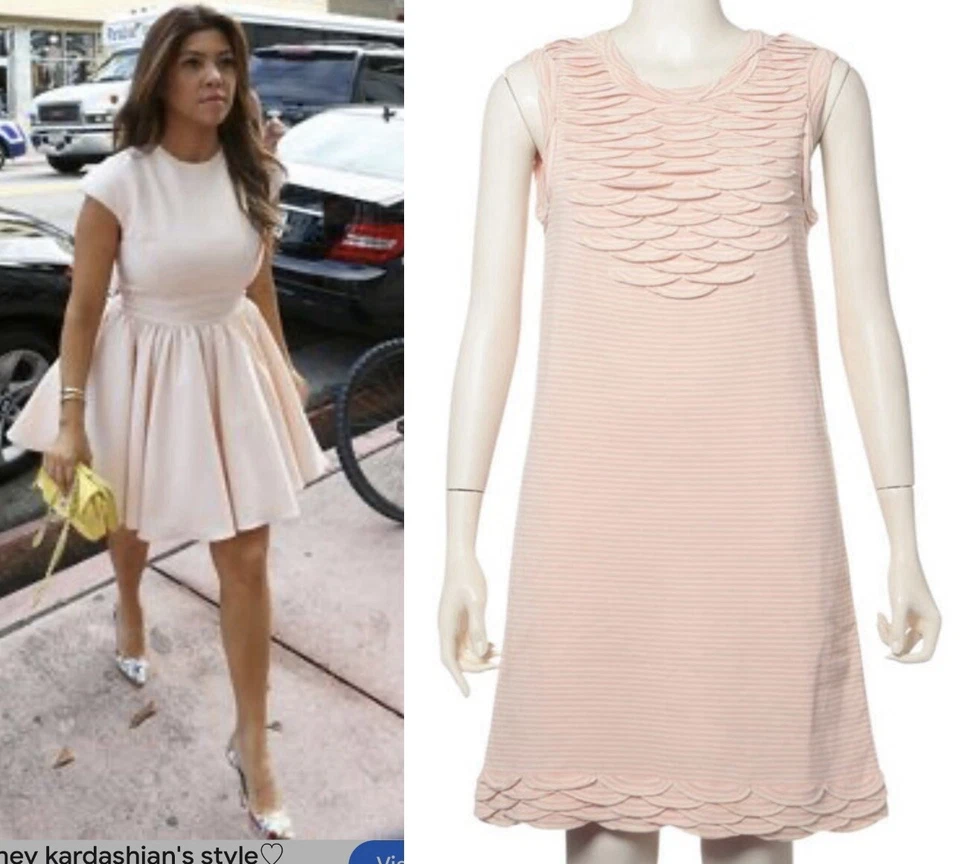 Vestido elástico tejido a rayas rosa 4K Mint Chanel 2015 36 38 40 4 6 8 Top 15c S M L Foto 2 de 4