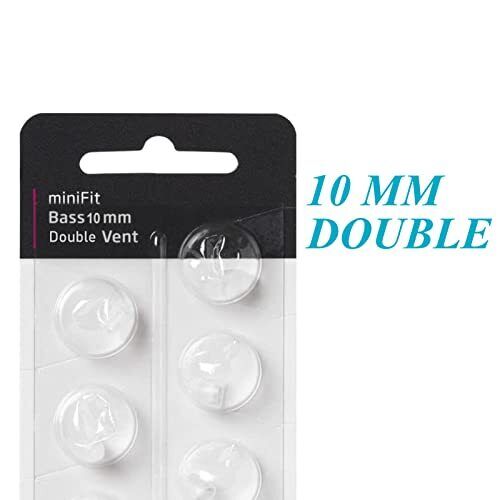 Hörgerätekuppeln für Oticon MiniFit Doppelbelüftung Basskuppeln: 3 Packungen (10 mm),... - Bild 3 von 6
