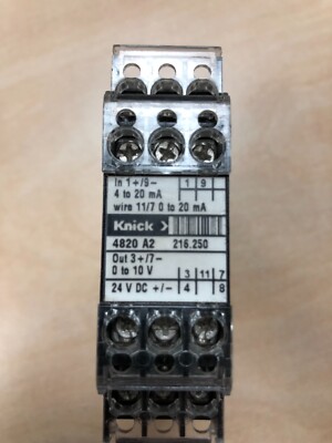 Knick,Trennverstärker,4820 A2, Iso Amp,DC Isolation Amplifier,24 VDC , 4-20 mA