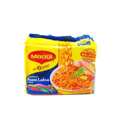 MAGGI ASAM LAKSA 2-Minutes Instant Noodles Delicious 79g x 5 packs HOT ITEM