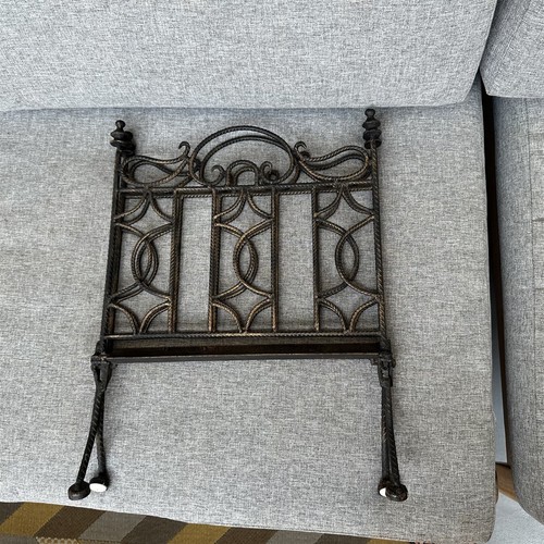Estante de carga vintage de metal pesado de hierro forjado plegable negro bronce gótico - Imagen 8 de 10