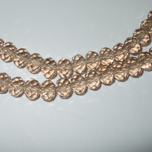 65/90 RONDELLE BEADS FACETED CRYSTAL GLASS CUT 38 COLOURS 8mmX6mm & 6mmX4mm BD2 - Picture 38 of 49