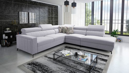 L-förmiges Sofa Wohnzimmer Ecksofa mit Schlaffunktion BALTIC VIII Farbauswahl - Bild 20 von 20