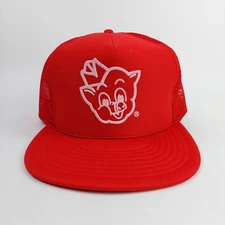 Vintage Piggly Wiggly Pig Foam Mesh Trucker Hat Snapback Cap Adjustable 80s