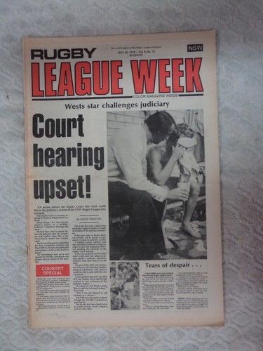 #T108. RUGBY LEAGUE WEEK NEWSPAPER  20/5 1978, SOUTHS & MANLY CENTRE - Bild 1 von 2