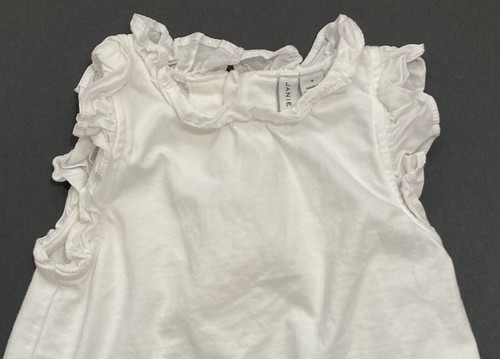 Girl's Janie & Jack White Top Size 4 EUC - Picture 2 of 3