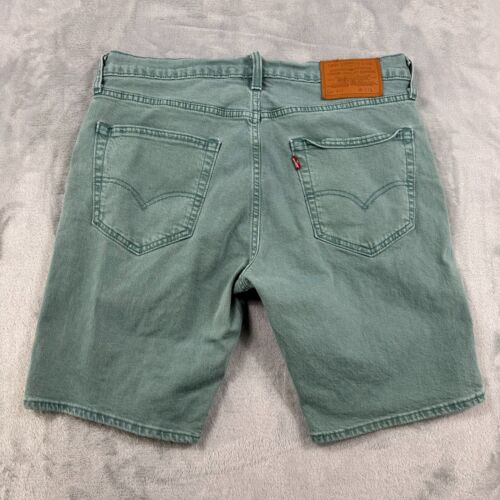 Levi's Premium 412 Denim Shorts Men’s 33 Green Stretch 5-Pocket Cutoff Jeans - Picture 2 of 12