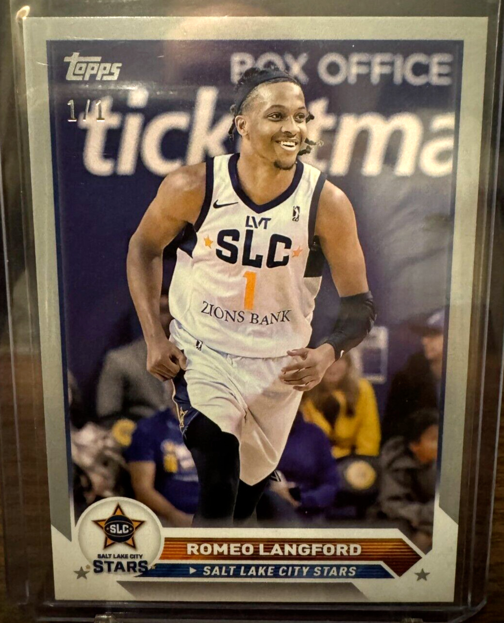2023-24 TOPPS G-League Romeo Langford Salt Lake City Stars Platinum RC TRUE 1/1