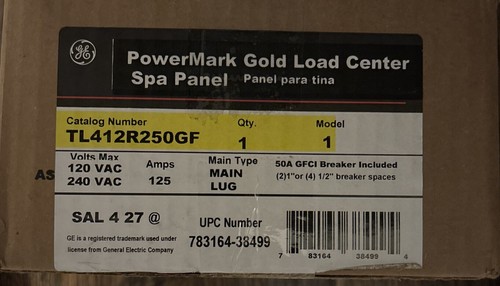 GE Powermark 50 Amp 240-Volt Non-Fuse Metallic Spa Panel Disconnect with GFI NEW - Picture 3 of 3
