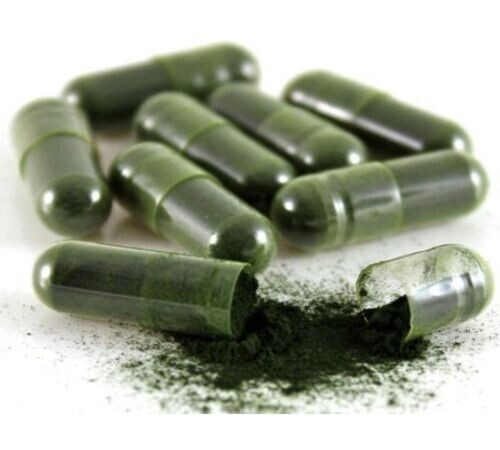 Organic pure Spirulina capsules 500mg blister for easy storage and dispense - Bild 2 von 3
