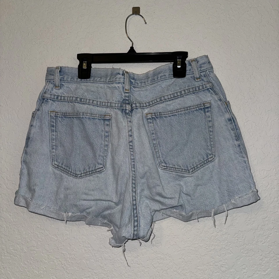 Pantalones Cortos Wrangler Mamá Niña 14 Azul Denim 100% Algodón 5 Bolsillos Plegables Tiro Alto Foto 3 de 4