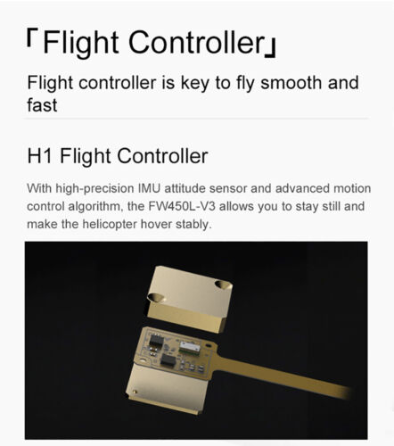 Fly Wing FW450L V3 6CH GPS 3D Hovering H1 Flight Control RC RTF/ BNF Helicopter - Picture 9 of 44