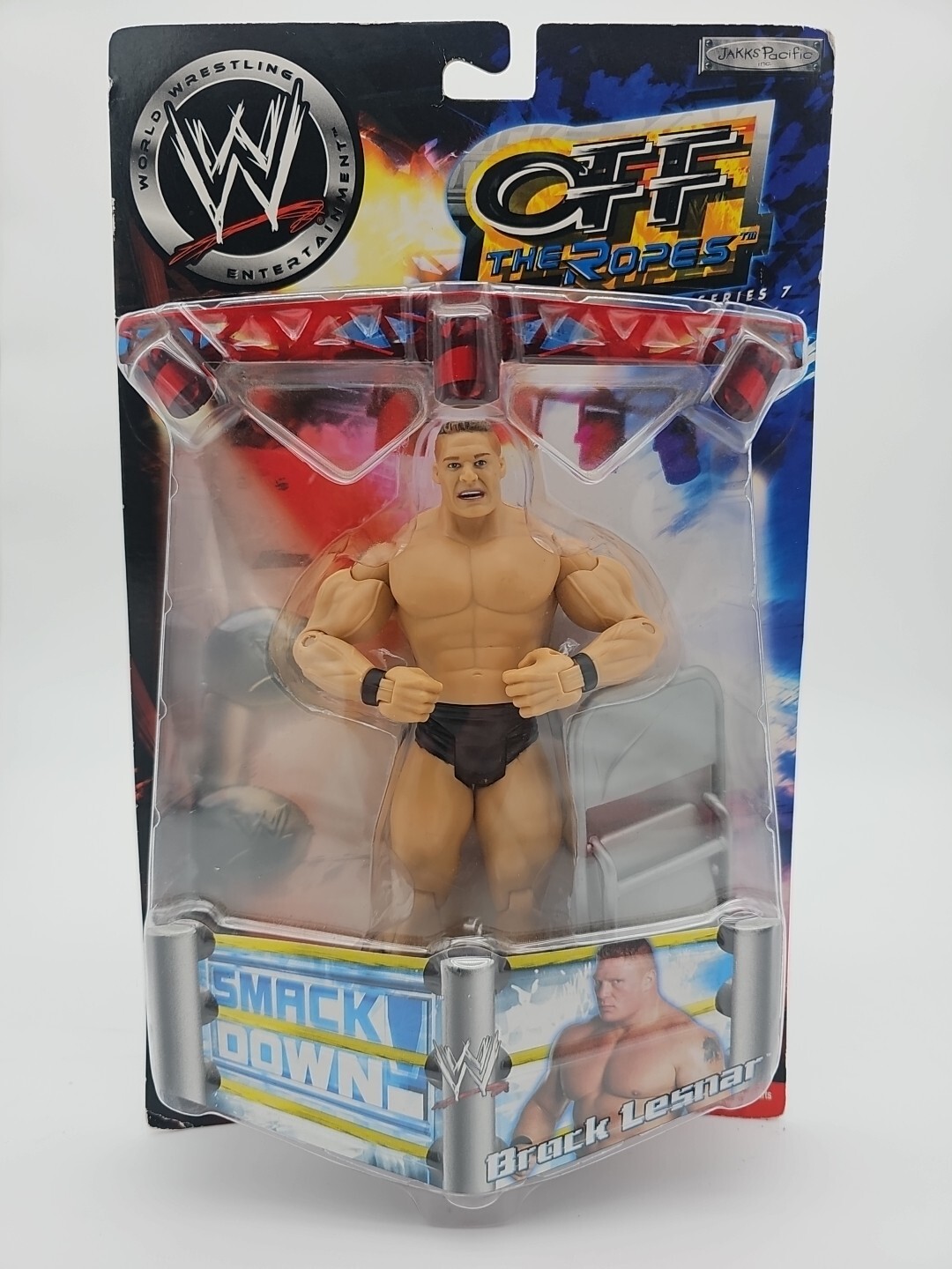 2004 Jakks Pacific WWE Off The Ropes Brock Lesnar Series 7 Action Figure