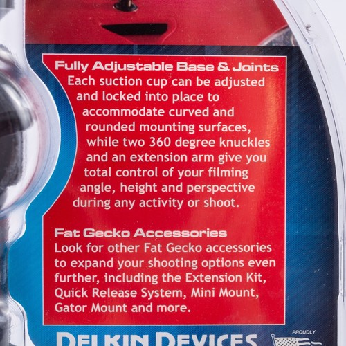 Delkin Devices Fat Gecko Dual Suction DSLR Camera Mount DDMOUNT-SUCTION New - Picture 5 of 12