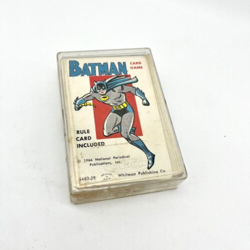 Whitman Batman gioco di carte 1966 set vintage con carta regola leggi