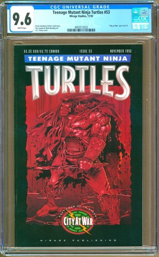 Teenage Mutant Ninja Turtles #53 (1992) CGC 9.6  WP  Farley "City at War" Part 4