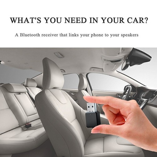 USB Bluetooth 5.1 Musik Stereo Wireless Audio Receiver Adapter Home Auto PC AUX - Afbeelding 5 van 12