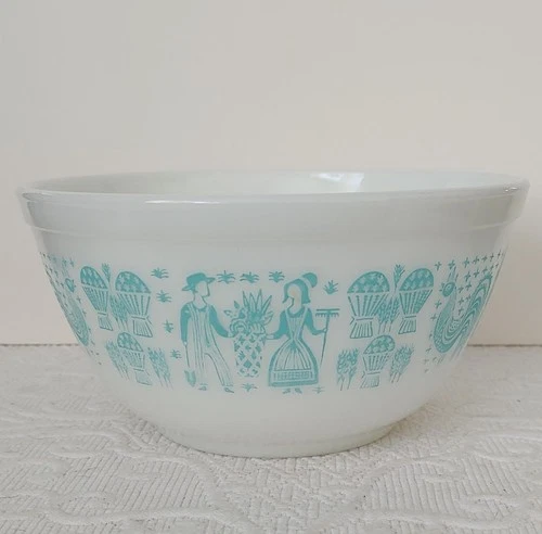 Vintage PYREX Bowl ~ Amish Butterprint Blue ~ 402 ~ 1.5 Quart ~ Nice