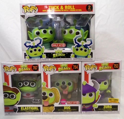 Funko Pop! Toy Story Alien Pixar Remix Lot of 5 Tuck Roll Zurg Dug Elastigirl
