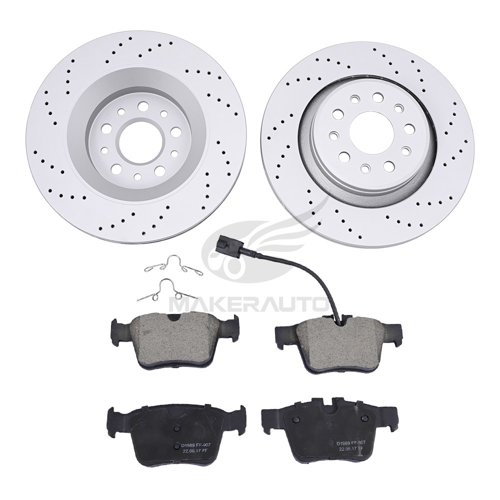 For Maserati Levante S New Rear Brake Pads & Rotors Low Dust 670105706 673005715