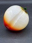Hand Blown Glass Peach Marano Inspired Decorative Art Piece