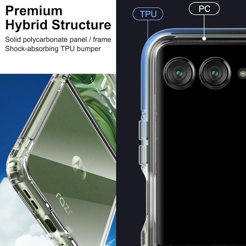 Clarity Collection Transparent Case for Motorola Razr Plus 2024 - Clear - 第 2/7 張圖片
