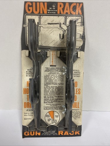 vintage E-Z mount pickup truck gun rack rear window 2 double model 100 ...