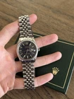 Vintage Rolex Datejust 1603 Black Gold Dial Men's Automatic Watch With OG Box