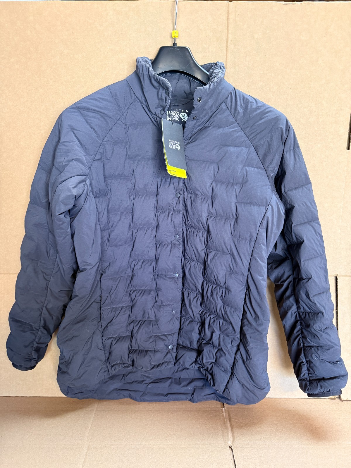 Mountain Hardwear Super DS Stretchdown Hooded Parka Womens XL Black Goose Down