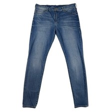 True Religion Halle Mid Rise Super Skinny Jeans Blue Medium Wash Womens 32