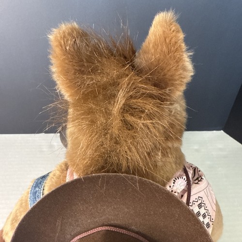 Construire un ours cheval cowgirl avec bottes chapeau robe sabots lestés peluche - Photo 7/18