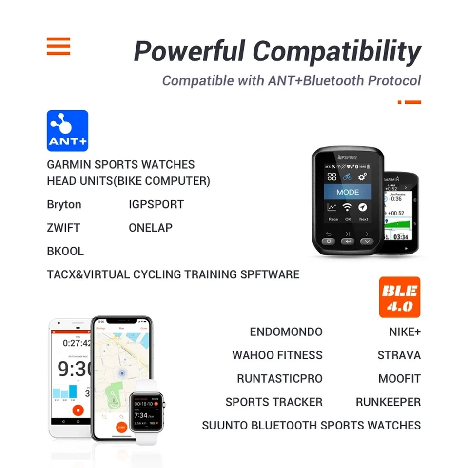 Trittfrequenzgeschwindigkeitssensor ANT+ Bluetooth Dual Sensor für Fahrrad - Bild 2 von 4