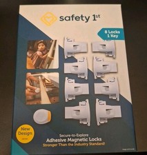 Safety 1st Adhesive Magnetic Locks 8 Locks 1 Key, Child Proof Your Home. New