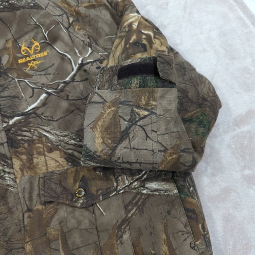 Realtree Xtra Camo Hunting Jacket Mens L Hood Zip Snap Insulated Heavy Coat - Picture 7 of 12
