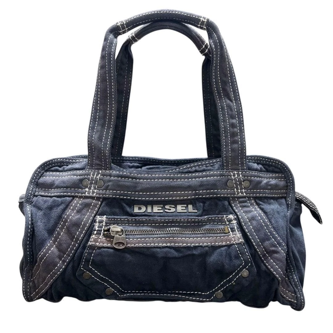 バッグ Archive DIESEL Tote Embossed Logo Denim Diesel Logo-embossed Denim Tote Bag In Blue | ModeSens