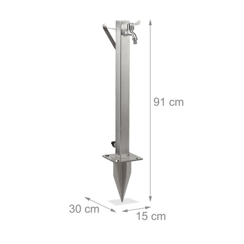 Grifo de agua exterior soporte para manguera 3,7 kg acero inoxidable acero - Imagen 4 de 10