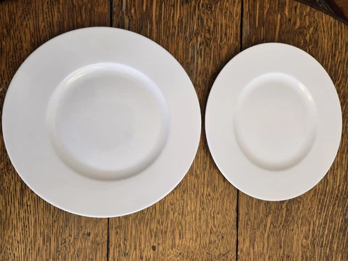 Two Nice Villeroy & Boch Germany Royal White Rimmed 8 3/4” Salad Plates