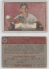 1952 Topps High # Clem Labine #342 Rookie RC