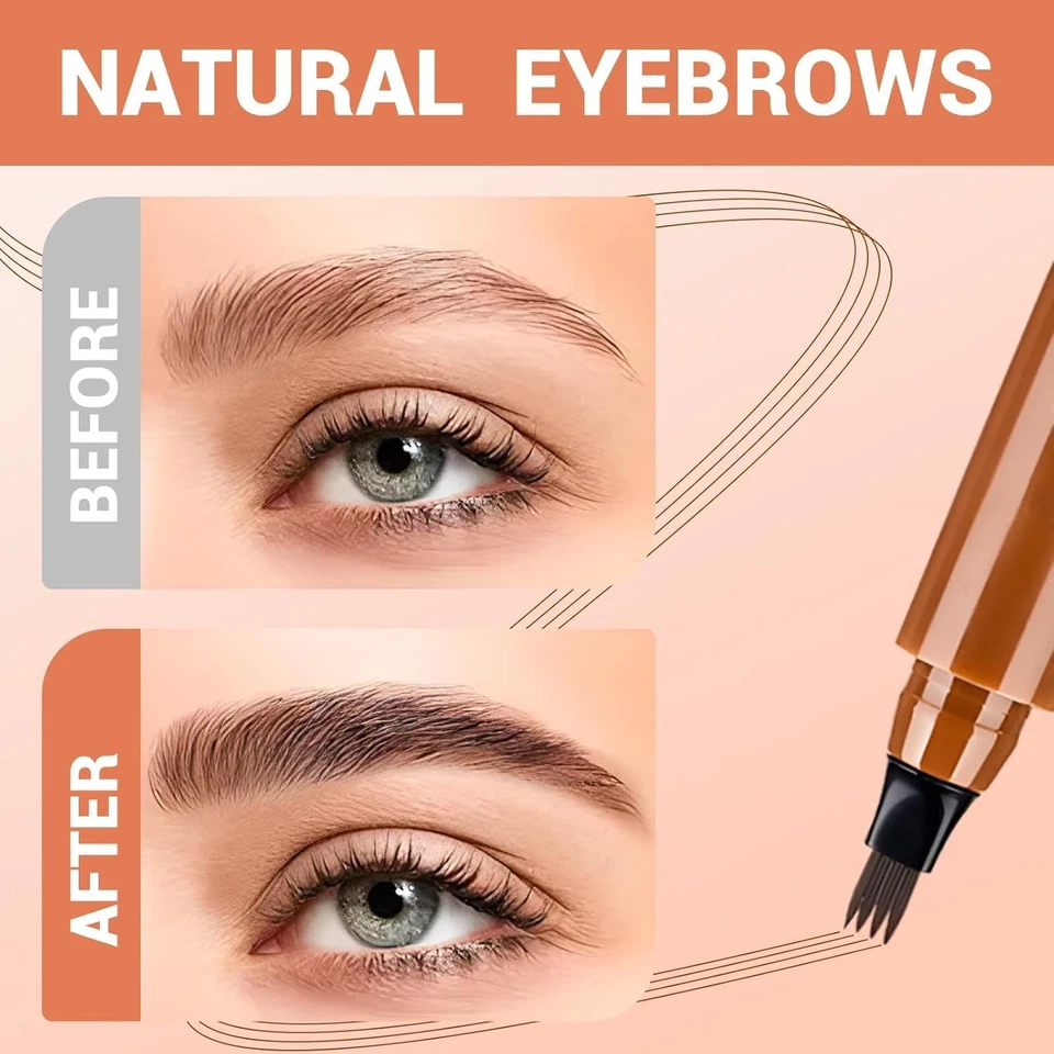 Premium Magic Eyebrow Pencil,4-Tip 3D Waterproof,with Micro-Fork Tip,for Women - Image 2 of 4
