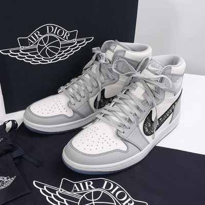DIOR x NIKE AIR JORDAN 1 RE HI OG CN8607-002 Turnschuhe weiß authentisch...