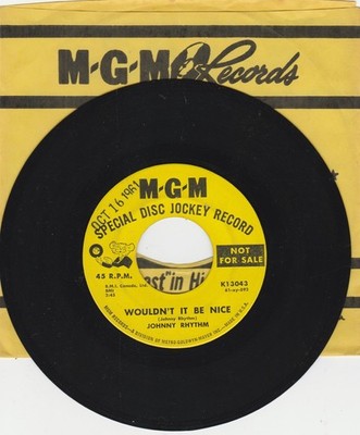 Johnny Rhythm ''Wouldn't It Be Nice'' / ''This Is It'' MGM Promo 1961