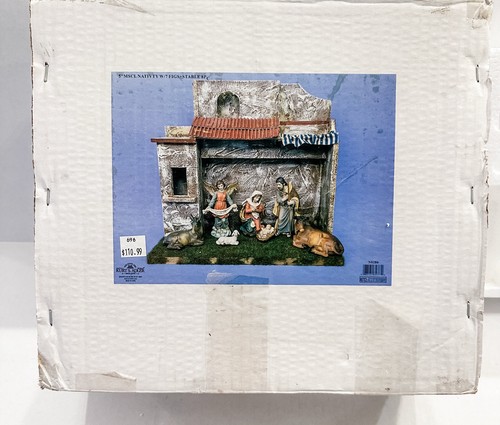 KURT S. ADLER MUSICAL NATIVITY STABLE & 7 FIGURES Incomplete Works Please Read - Picture 15 of 24