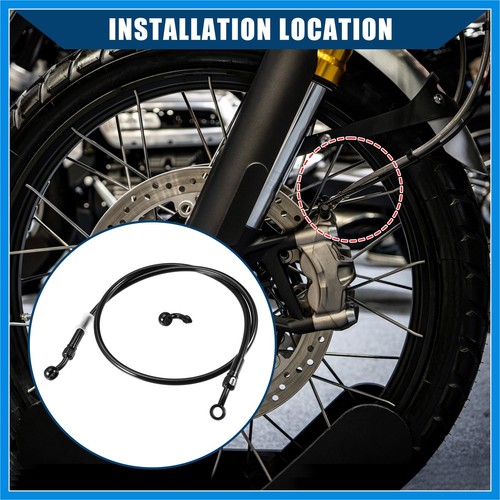 1 Satz 100cm Länge Motorrad Hydraulische Bremsleitung Öl Schlauch Fitting - Bild 2 von 7
