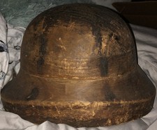 Antique Victorian Pith Helmet Hat Block Form Wooden BIG! Heavy! Millinery Mold