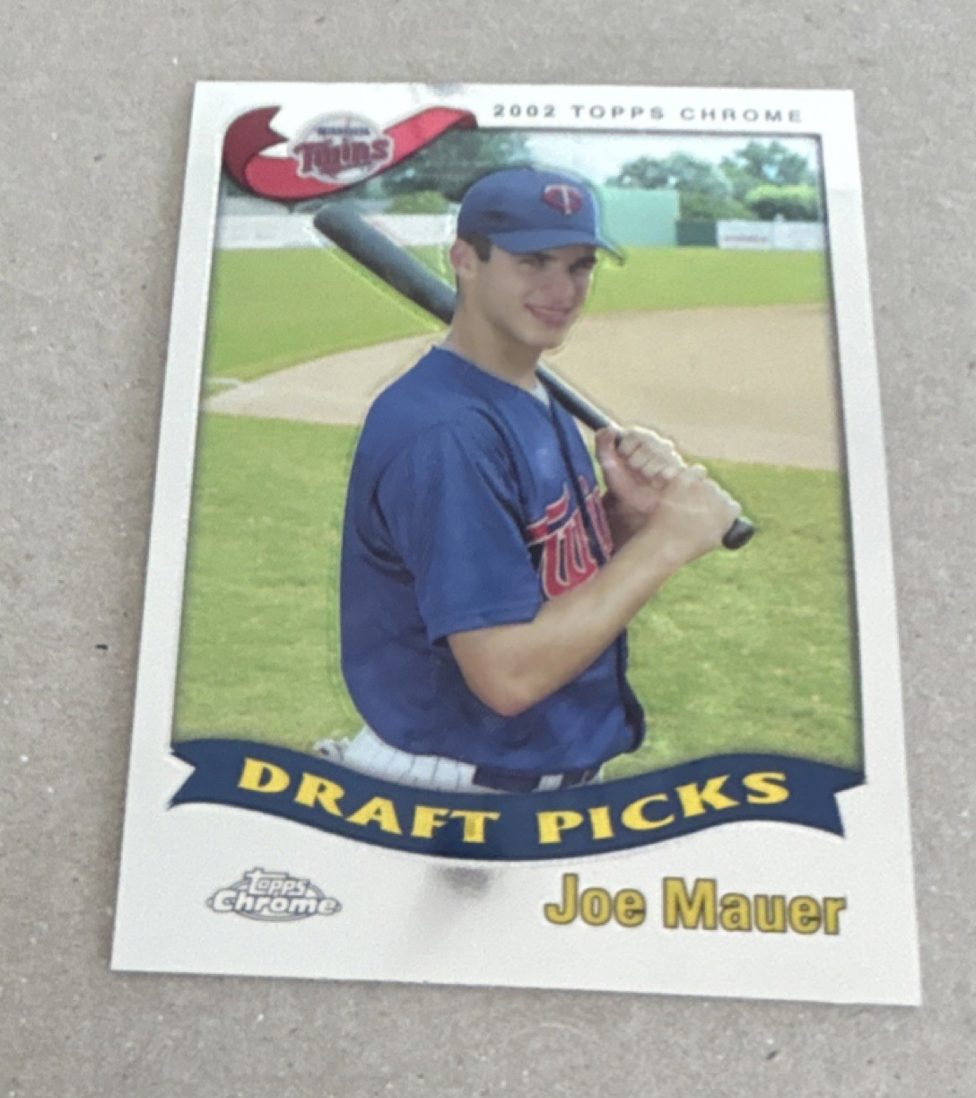 Topps Chrome Joe Mauer Draft Picks Rookie Minnesota Twins 2002 #622